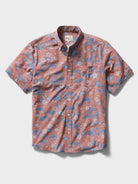 Reyn Spooner SAKURA FIELDS PERFORMANCE ALOHA SHIRT in DUSTY CEDAR