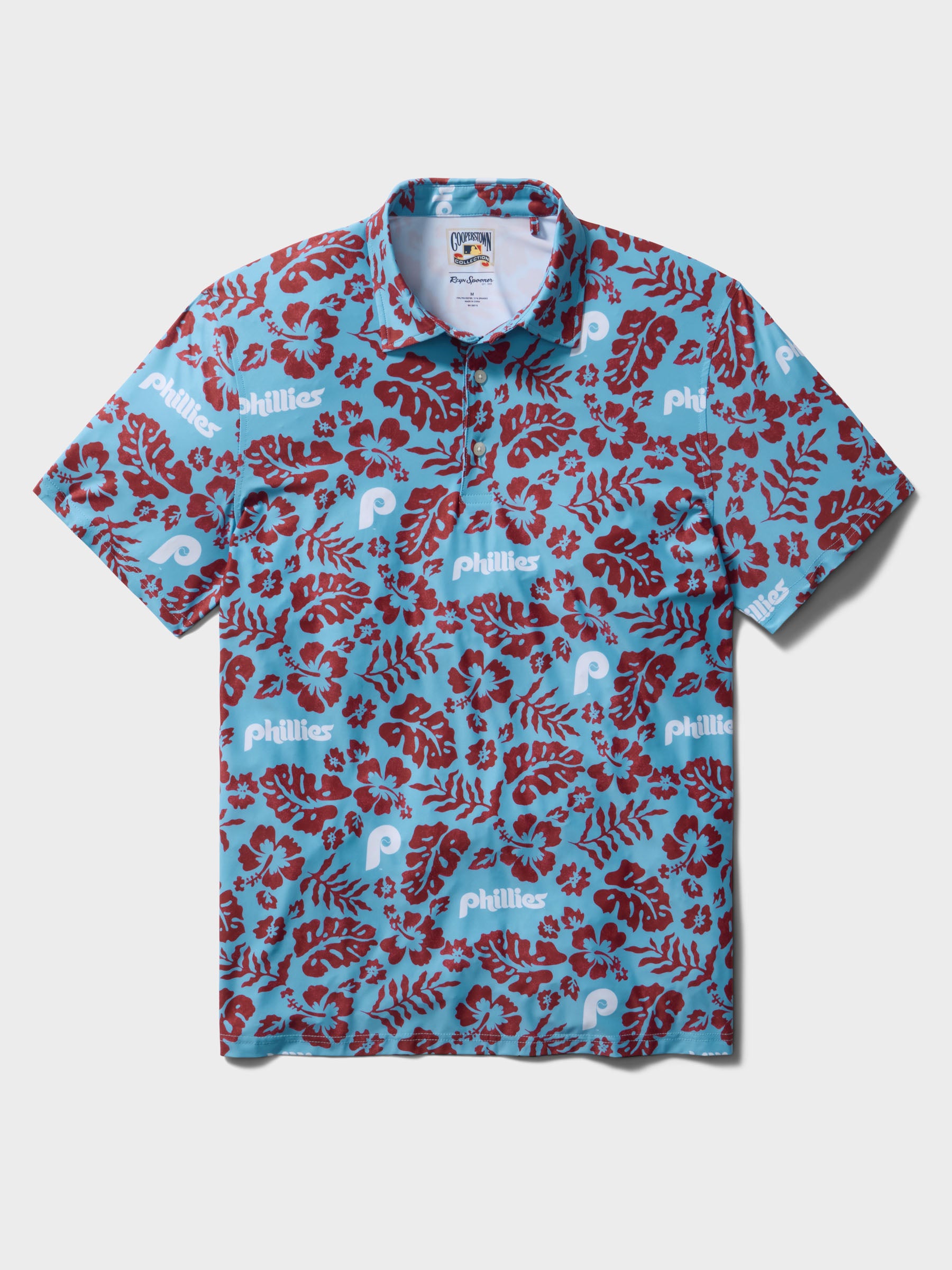 Reyn Spooner MLB® PHILADELPHIA PHILLIES COOPERSTOWN PERFORMANCE POLO in LIGHT BLUE