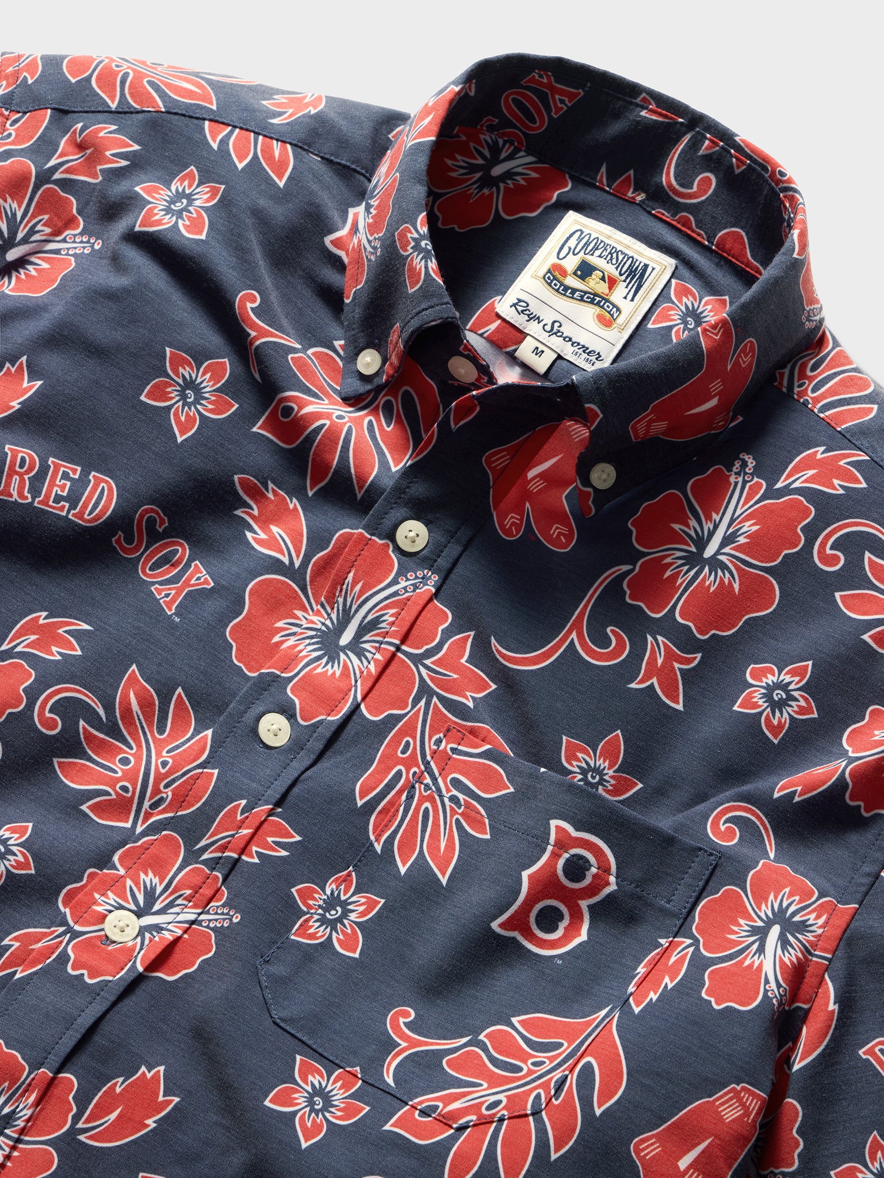 Reyn Spooner MLB® BOSTON RED SOX COOPERSTOWN PERFORMANCE ALOHA SHIRT in NAVY