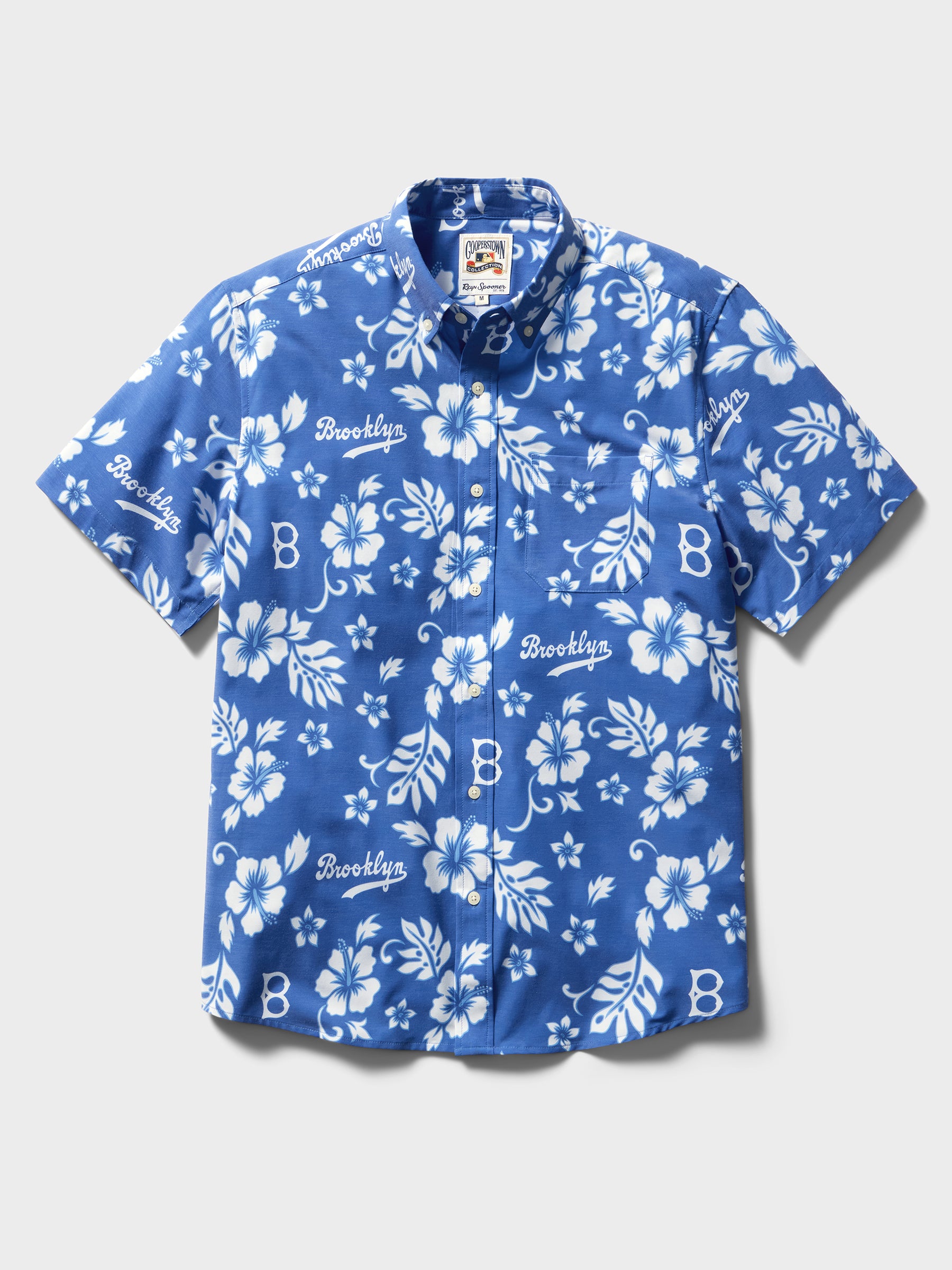 Reyn Spooner MLB® BROOKLYN DODGERS COOPERSTOWN PERFORMANCE ALOHA SHIRT in BLUE