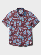 Reyn Spooner MLB® PHILADELPHIA PHILLIES COOPERSTOWN PERFORMANCE ALOHA SHIRT in MAROON