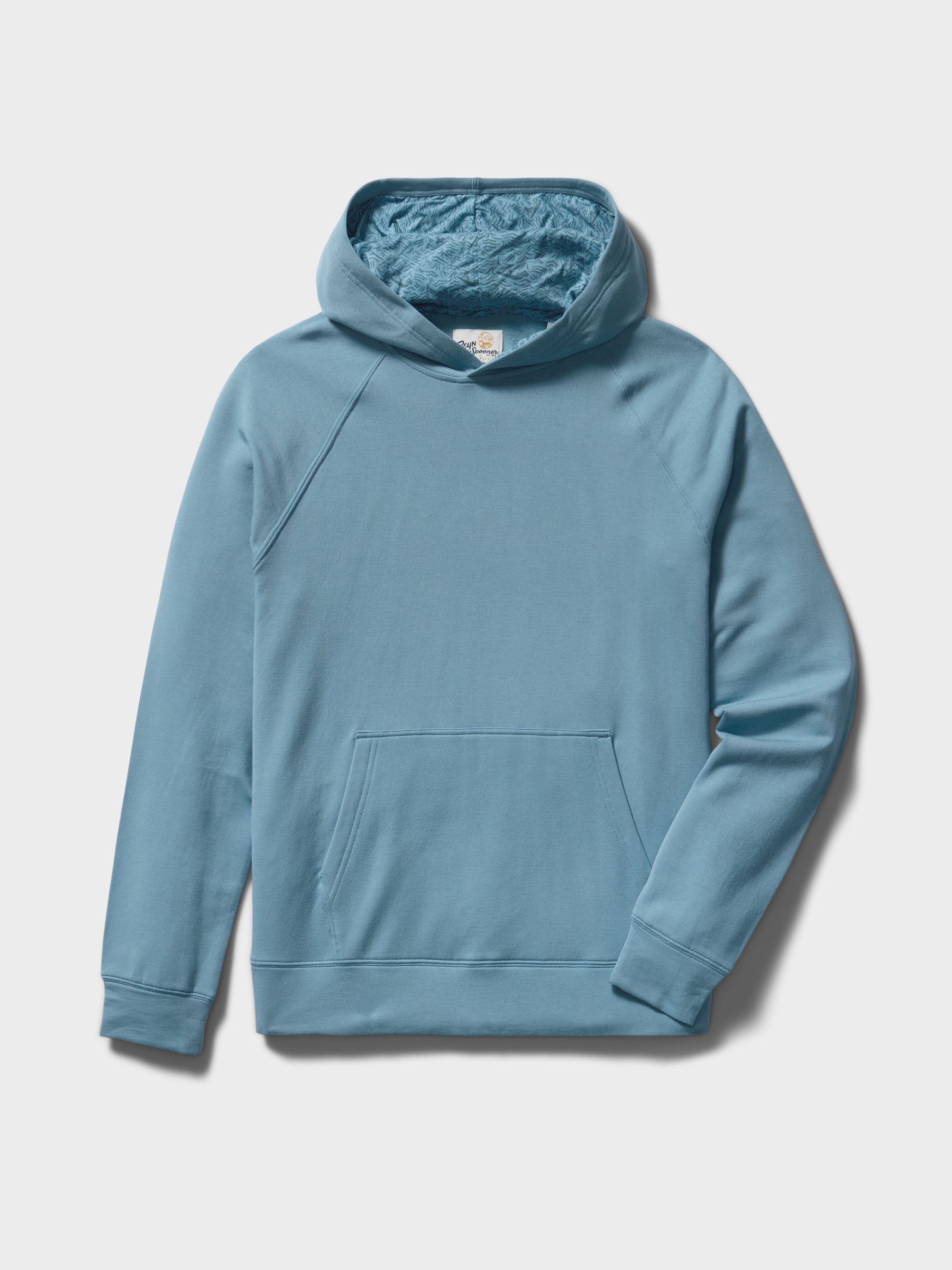 Reyn Spooner RAGLAN FLEECE HOODIE in MID BLUE
