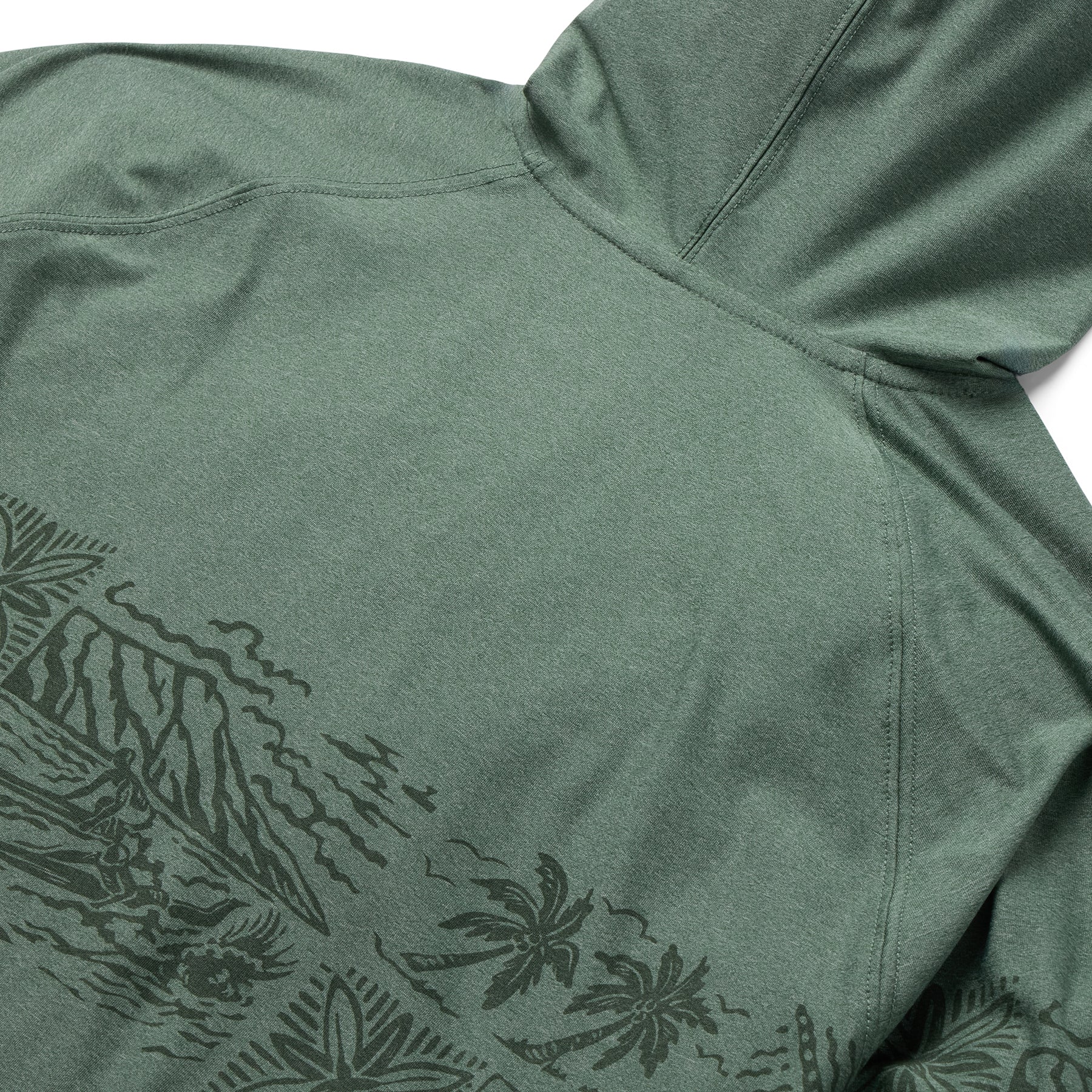Reyn Spooner NALU TAPA PERFORMANCE HOODIE in OLIVE
