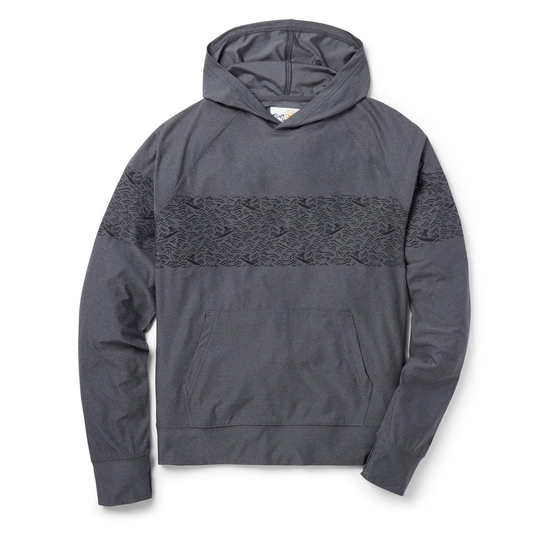 Reyn Spooner ISLAND GLIDE PERFORMANCE HOODIE in HEATHERED  CHARCOAL