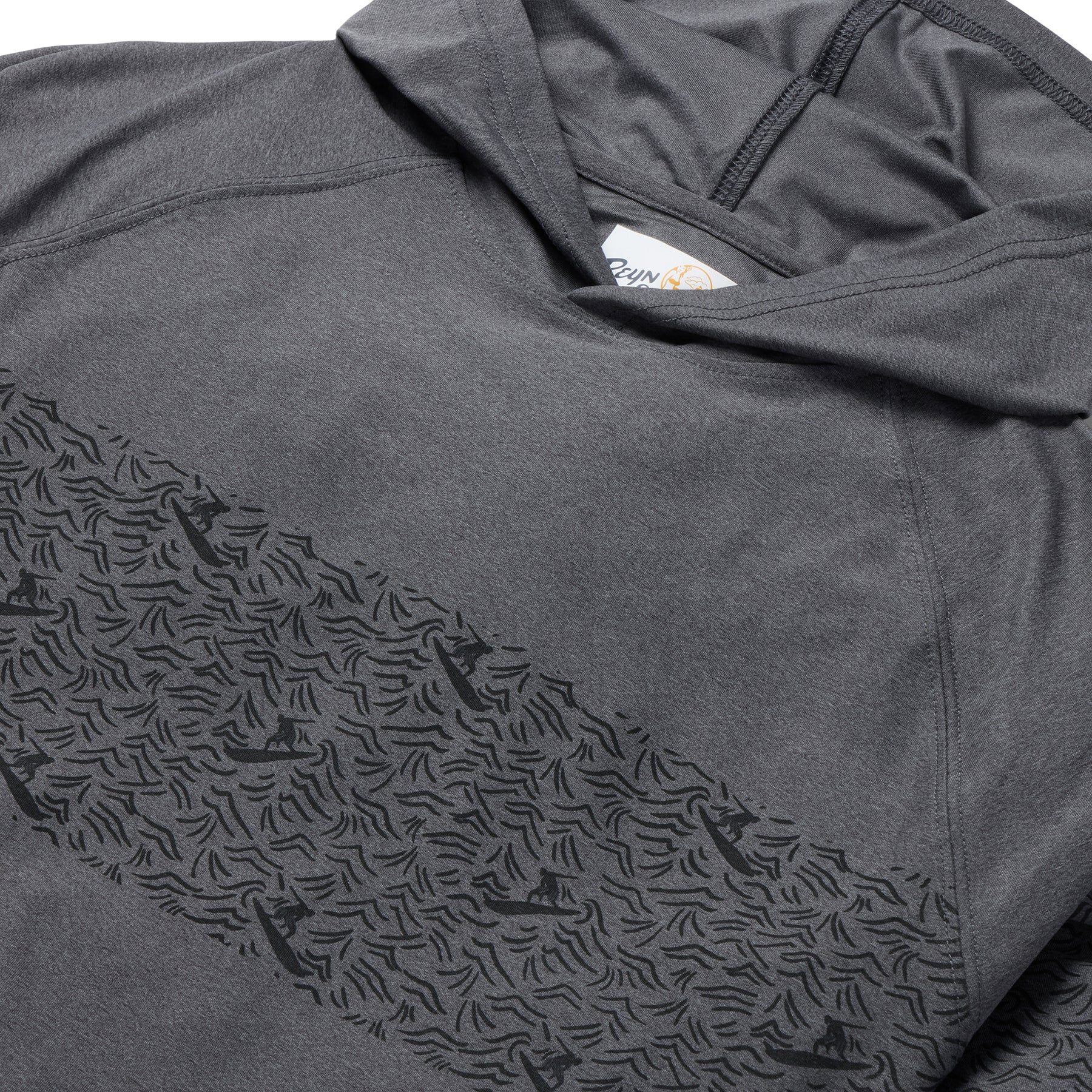 Reyn Spooner ISLAND GLIDE PERFORMANCE HOODIE in HEATHERED  CHARCOAL