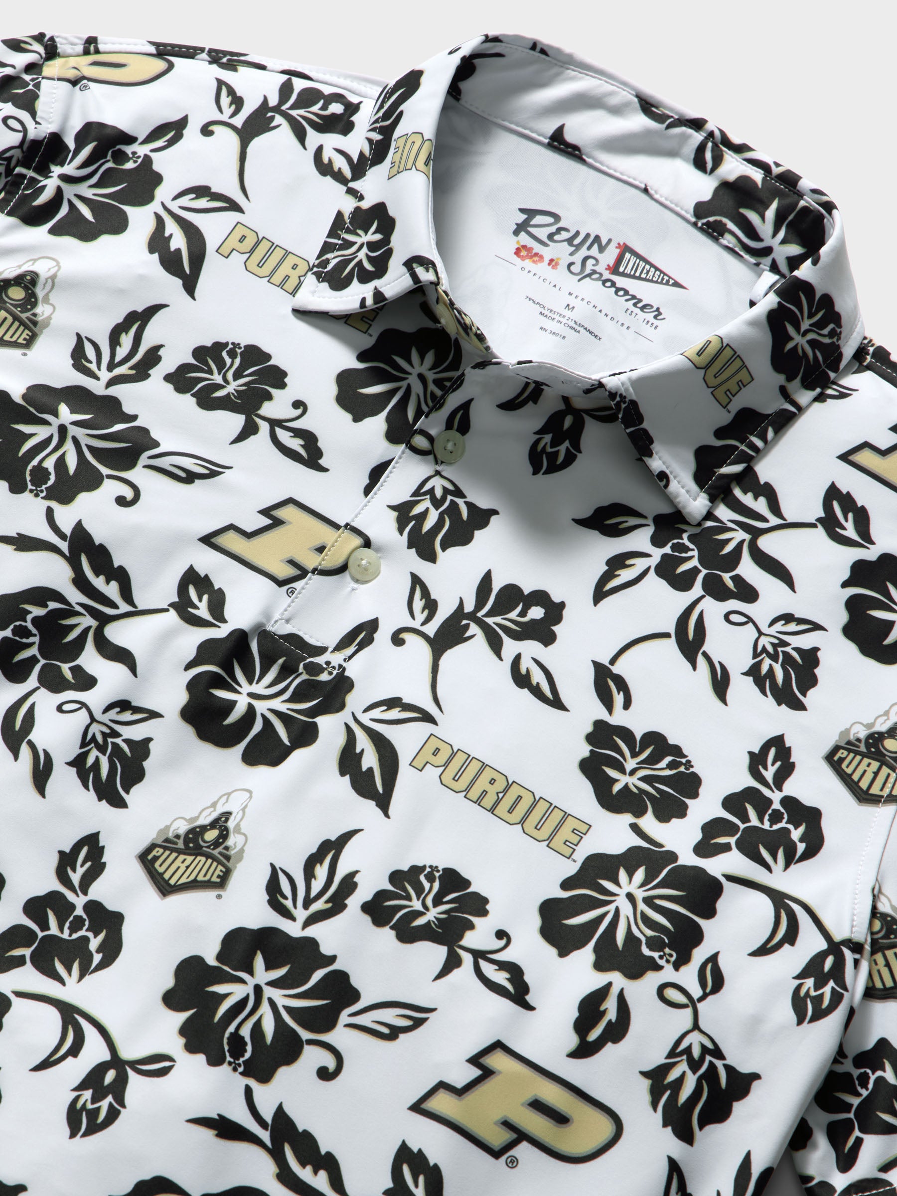 Reyn Spooner PURDUE UNIVERSITY PUA PERFORMANCE POLO in WHITE
