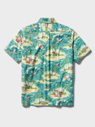 Reyn Spooner ALOHA DORAEMON BUTTON FRONT in TEAL