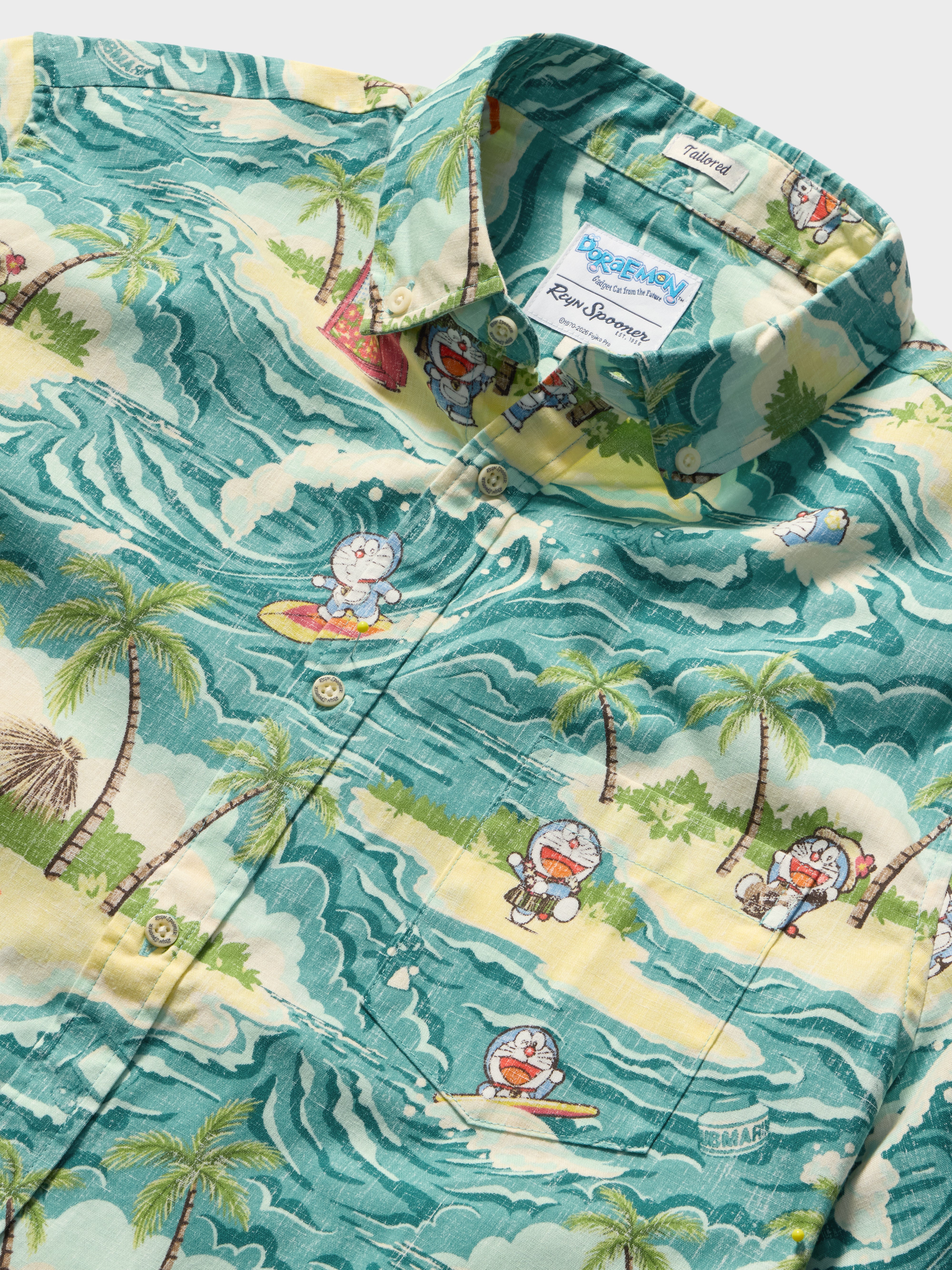 Reyn Spooner ALOHA DORAEMON TAILORED in TEAL