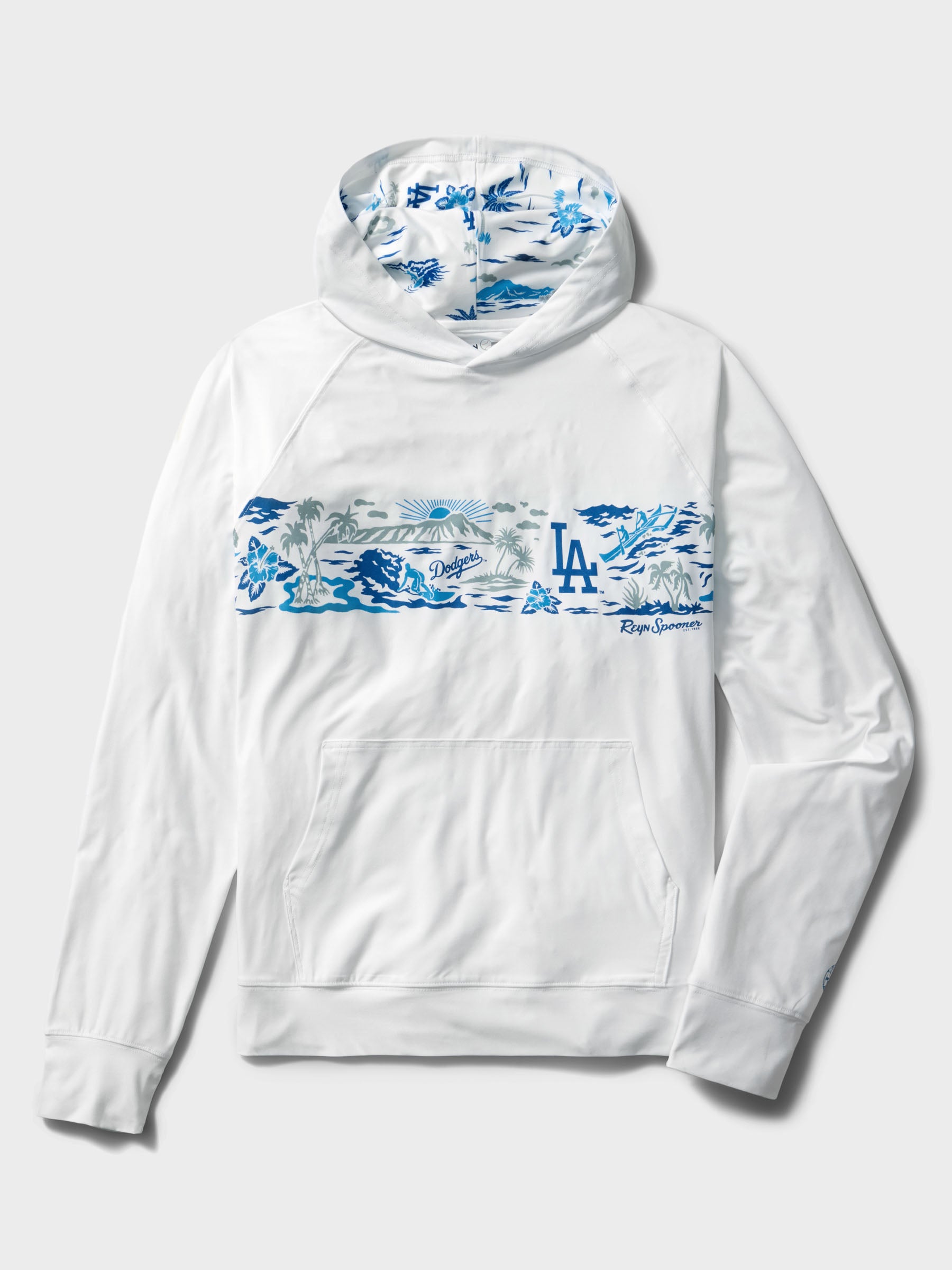 Reyn Spooner MLB® LOS ANGELES DODGERS WAIKIKI PERFORMANCE HOODIE in WHITE