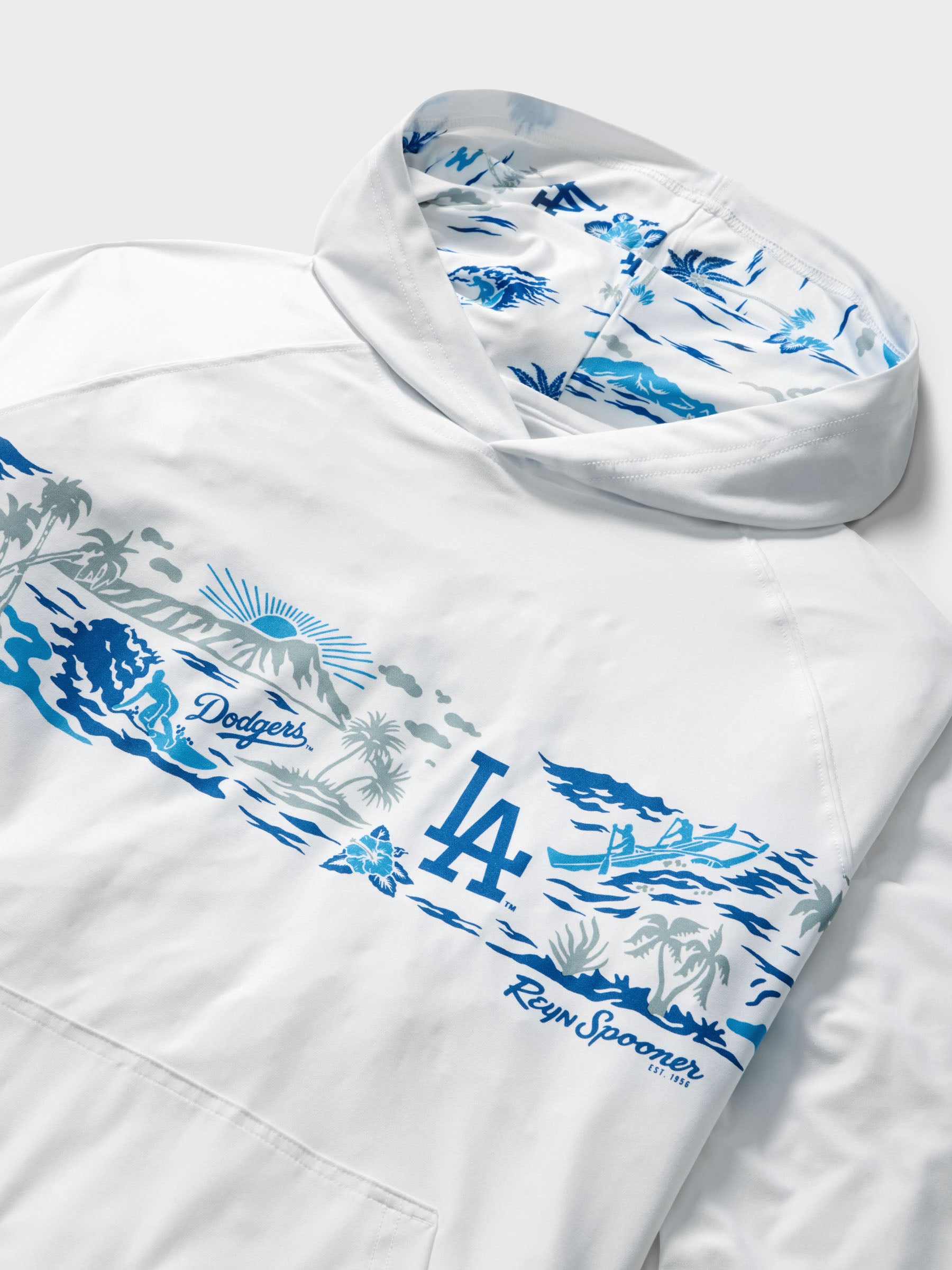 Reyn Spooner MLB® LOS ANGELES DODGERS WAIKIKI PERFORMANCE HOODIE in WHITE