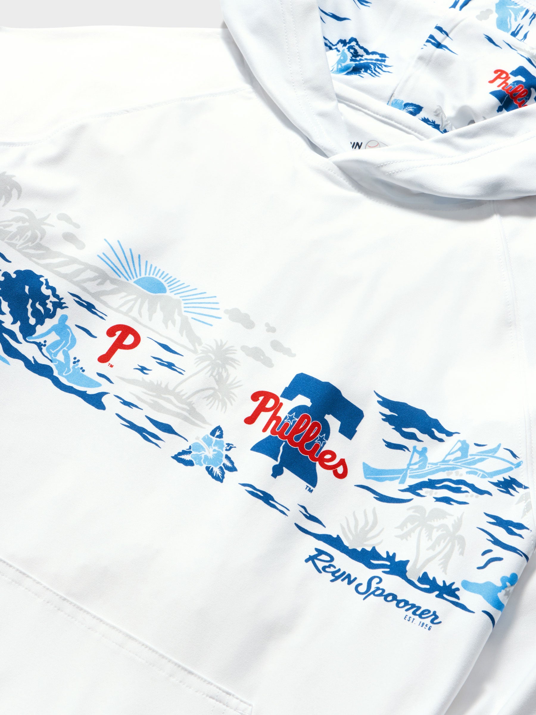 Reyn Spooner MLB® PHILADELPHIA PHILLIES WAIKIKI PERFORMANCE HOODIE in WHITE