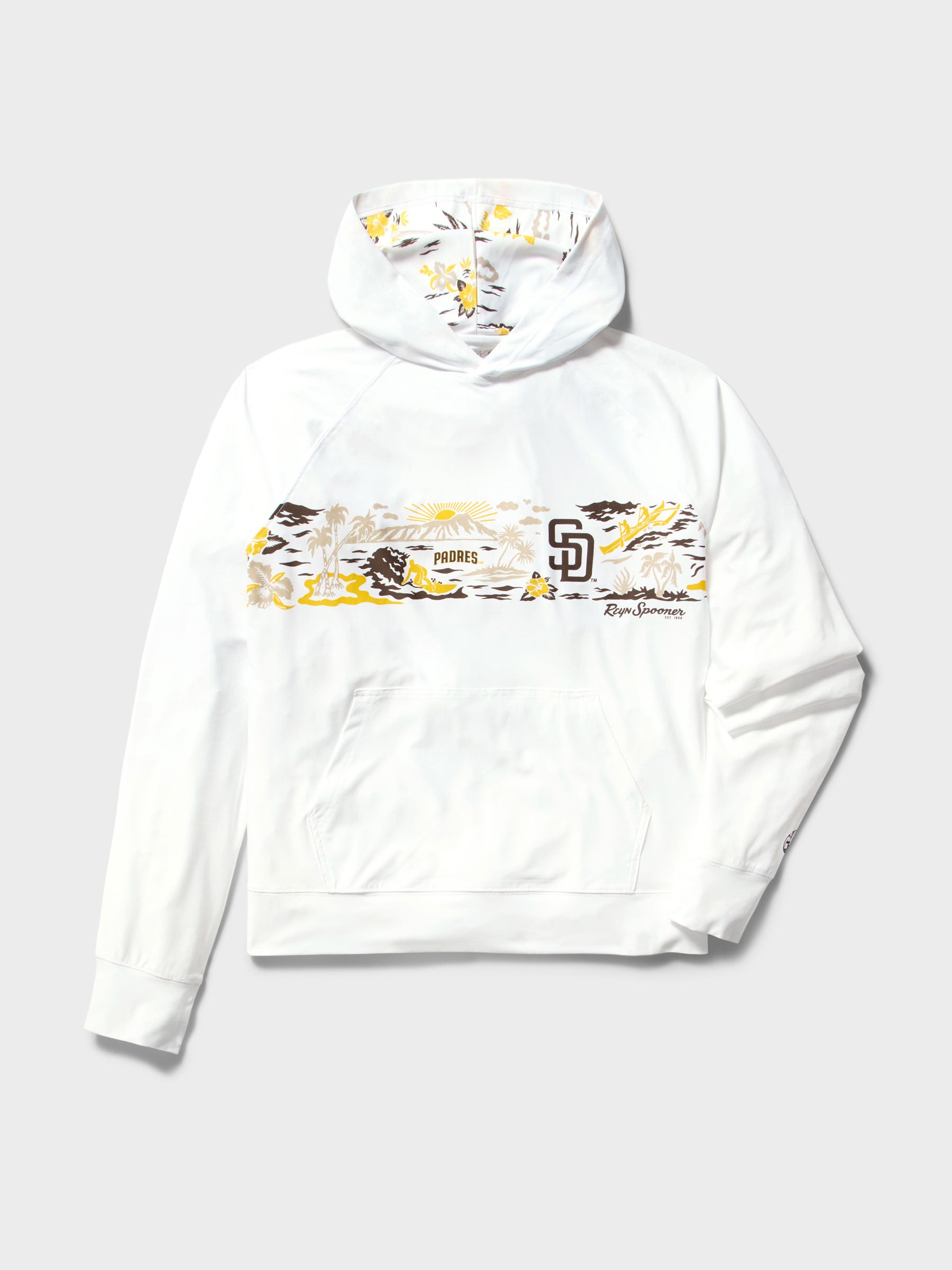 Reyn Spooner MLB® SAN DIEGO PADRES WAIKIKI PERFORMANCE HOODIE in WHITE