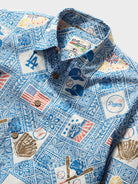 Reyn Spooner MLB® LOS ANGELES DODGERS AMERICA'S FAVORITE PASTIME ALOHA SHIRT in BLUE