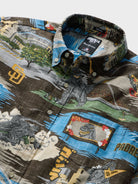 Reyn Spooner MLB SAN DIEGO PADRES GODZILLA ALOHA SHIRT in BROWN