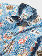 Reyn Spooner MLB® HOUSTON ASTROS AMERICA'S FAVORITE PASTIME ALOHA SHIRT in BLUE