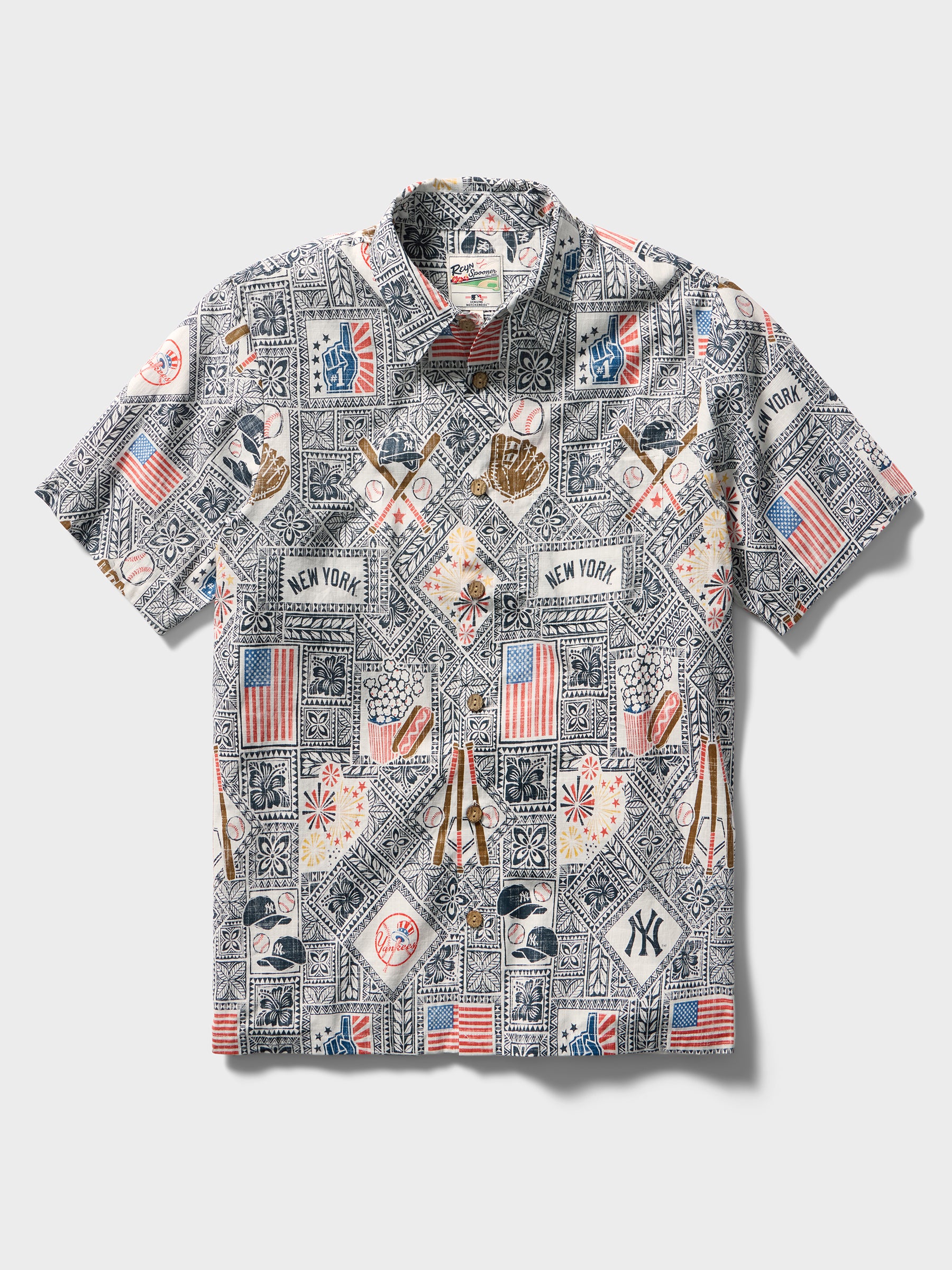 Reyn Spooner MLB® NEW YORK YANKEES AMERICA'S FAVORITE PASTIME ALOHA SHIRT in NAVY