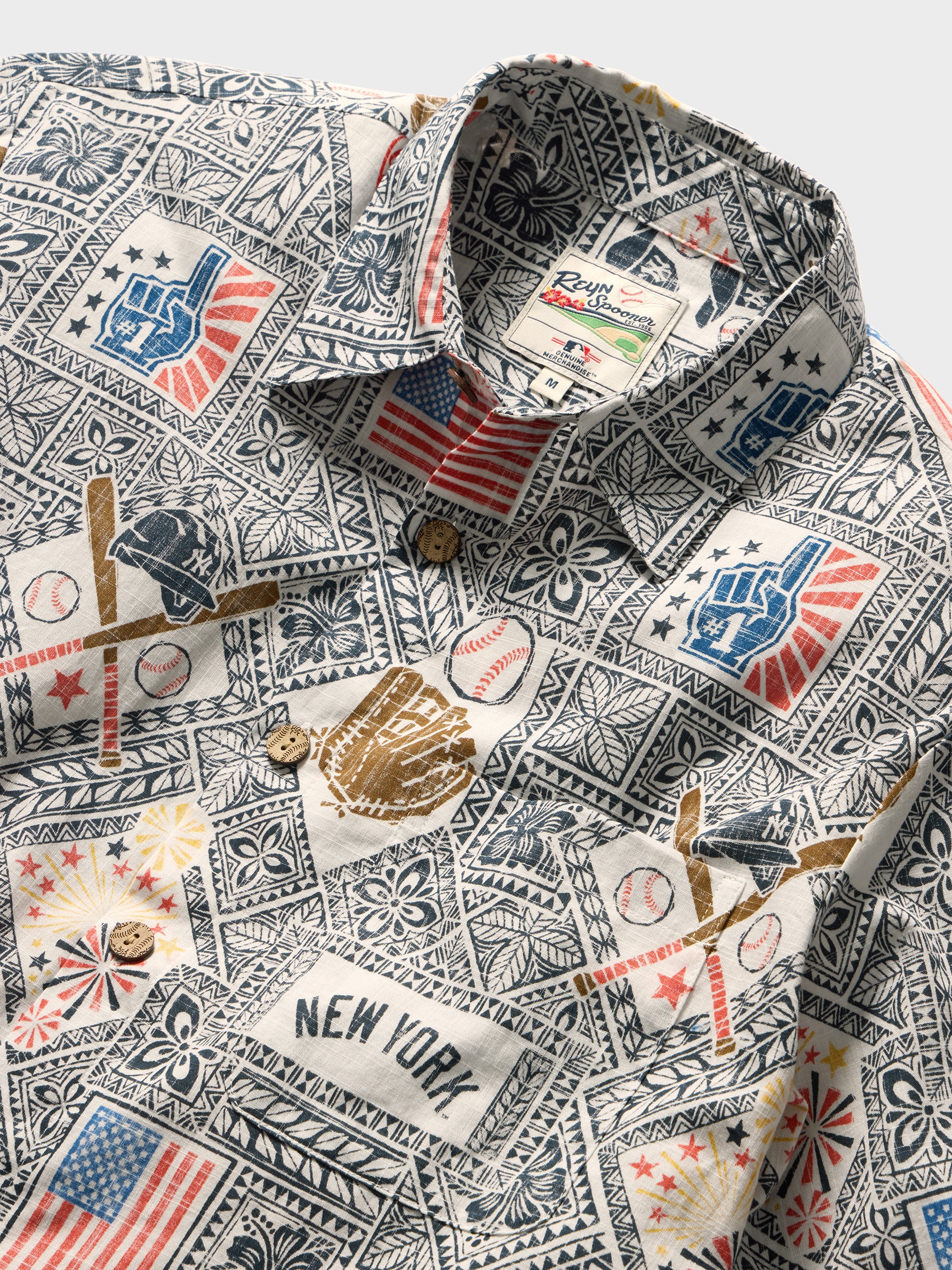 Reyn Spooner MLB® NEW YORK YANKEES AMERICA'S FAVORITE PASTIME ALOHA SHIRT in NAVY