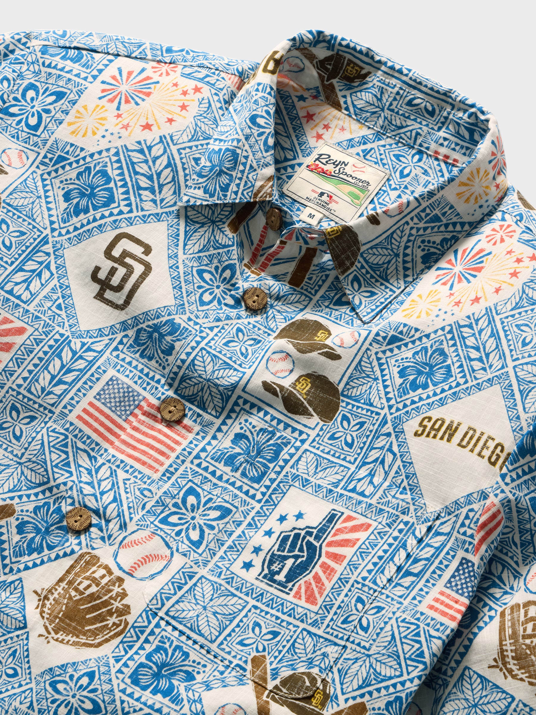 MLB® SAN DIEGO PADRES AMERICA'S FAVORITE PASTIME ALOHA SHIRT