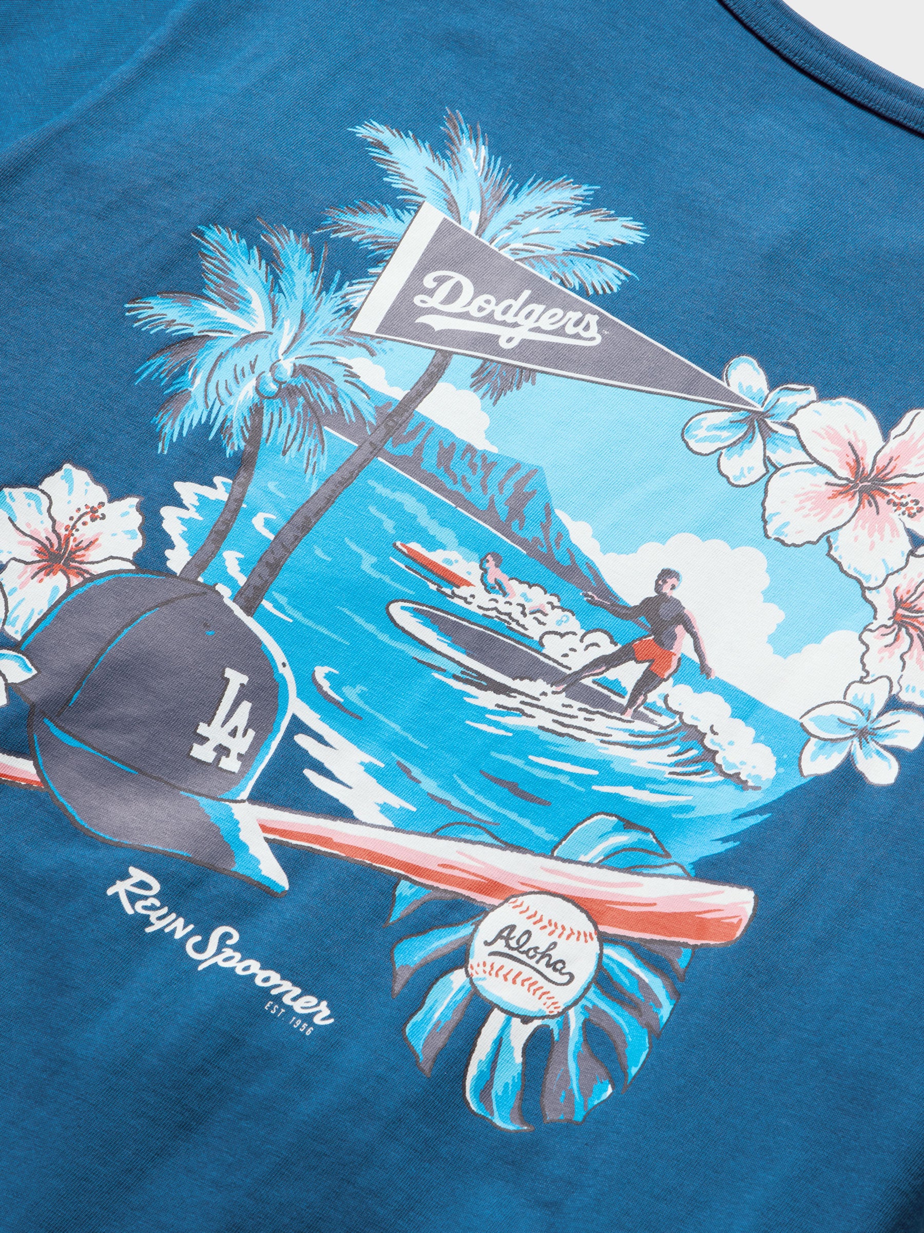 Reyn Spooner MLB® LOS ANGELES DODGERS GRAPHIC TEE in BLUE