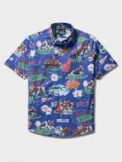 Reyn Spooner BUFFALO BILLS SCENIC PERFORMANCE ALOHA SHIRT in BLUE