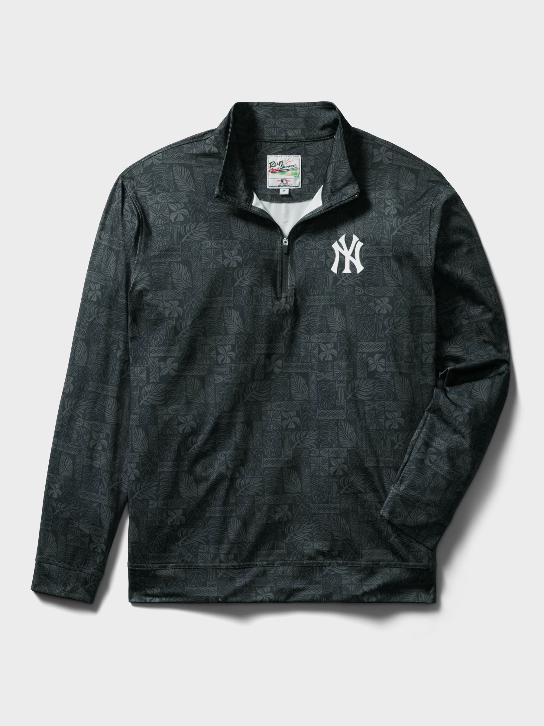 Reyn Spooner MLB® NEW YORK YANKEES QUARTER ZIP in SOUTH PACIFIC TAPA - BLACK