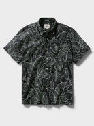 Reyn Spooner KALO LEAF BUTTON FRONT in CHARCOAL
