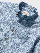 Reyn Spooner RETRO TAPA BUTTON FRONT in CHAMBRAY