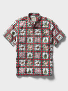 Reyn Spooner HAWAIIAN CHRISTMAS 1983 BUTTON FRONT in WHITE