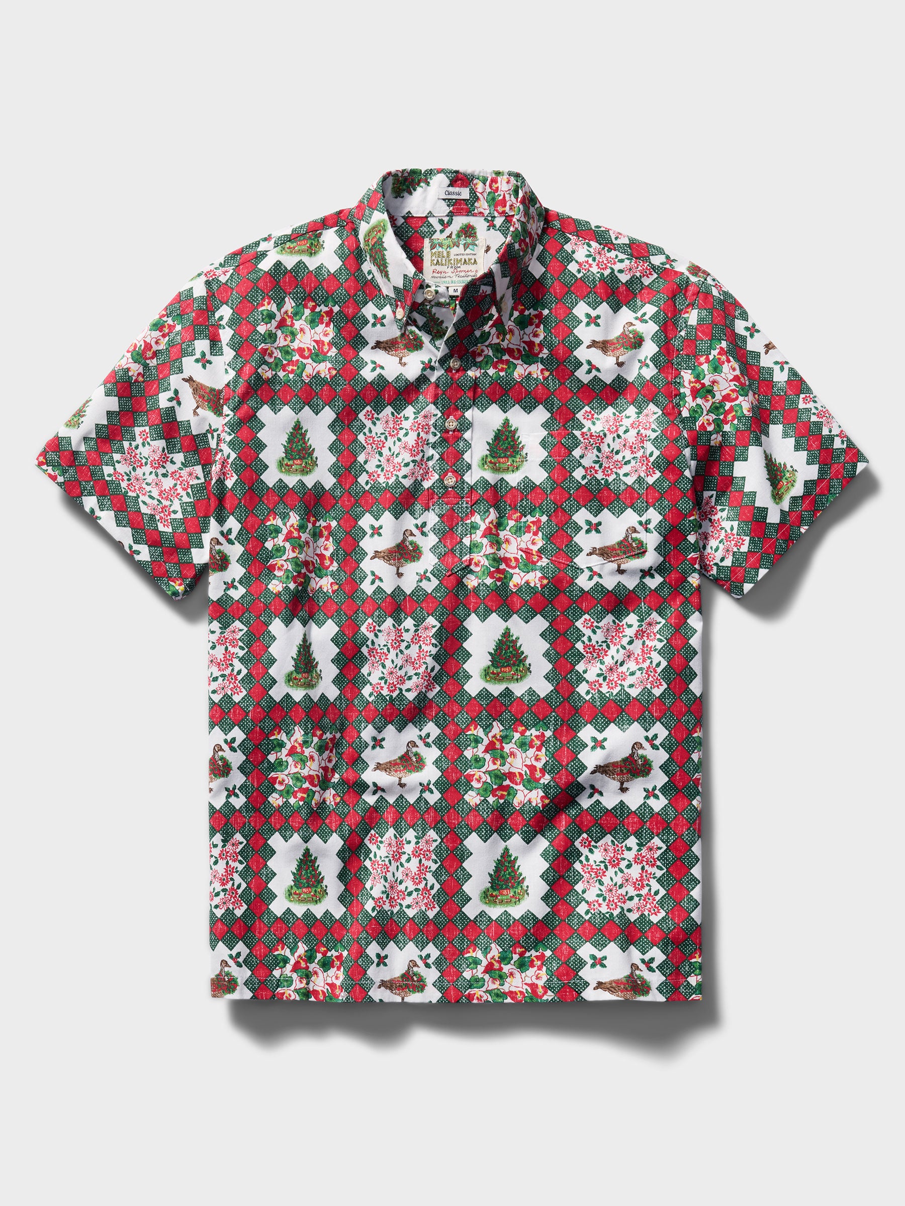 Reyn Spooner HAWAIIAN CHRISTMAS 1983 PULLOVER in WHITE