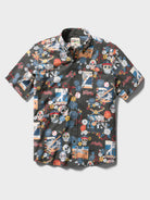 Reyn Spooner MLB® ATLANTA BRAVES DÍA DE LOS MUERTOS PERFORMANCE ALOHA SHIRT in BLACK
