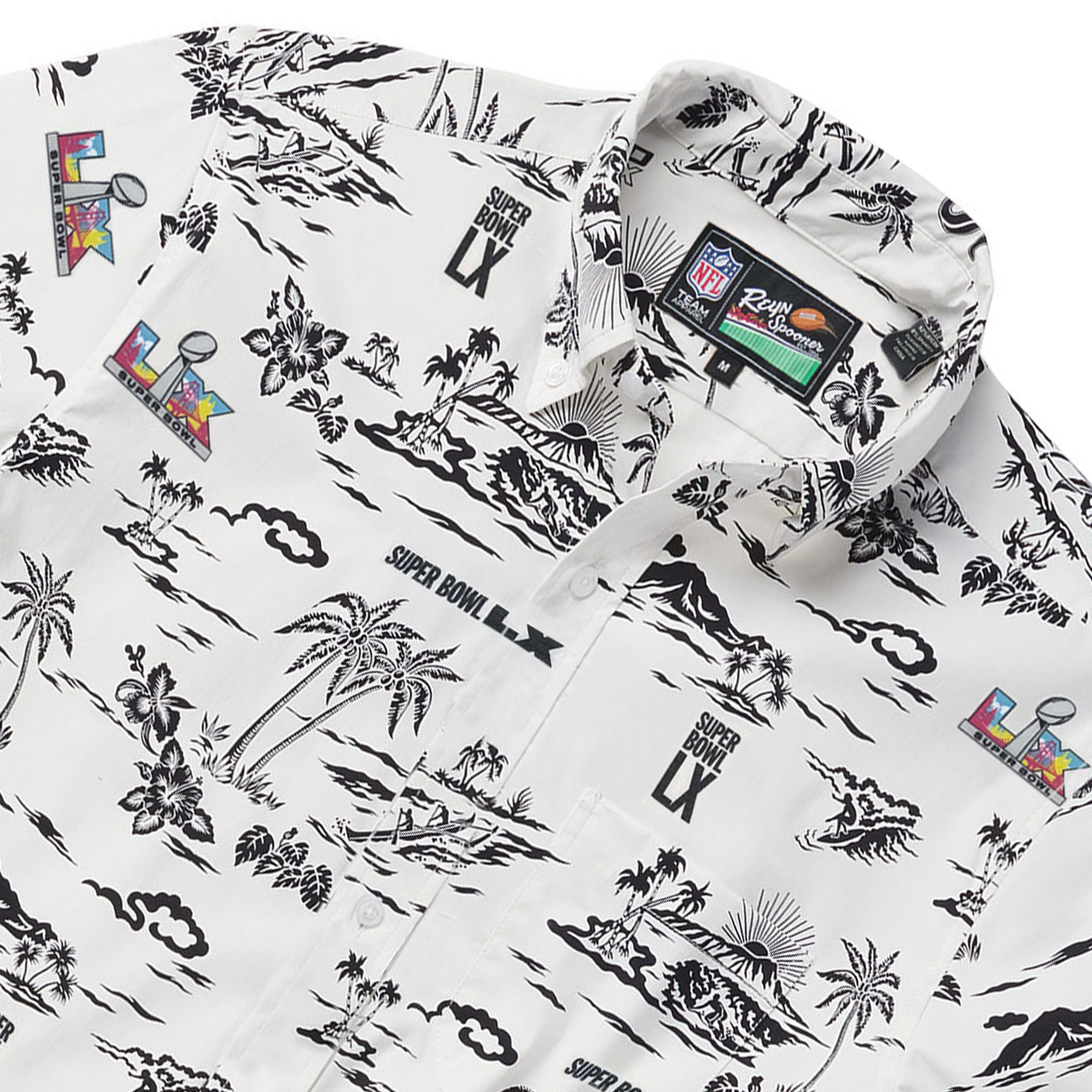 Reyn Spooner NFL SUPER BOWL 60 PERFORMANCE ALOHA SHIRT in CREAM