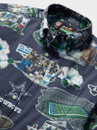 Reyn Spooner DALLAS COWBOYS SCENIC PERFORMANCE ALOHA SHIRT in NAVY