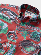 Reyn Spooner UNIVERSITY OF GEORGIA SCENIC PERFORMANCE ALOHA SHIRT in RED
