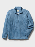 Reyn Spooner ETCH-A-TAPA PERFORMANCE QUARTER ZIP in BLUE