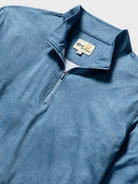 Reyn Spooner ETCH-A-TAPA PERFORMANCE QUARTER ZIP in BLUE