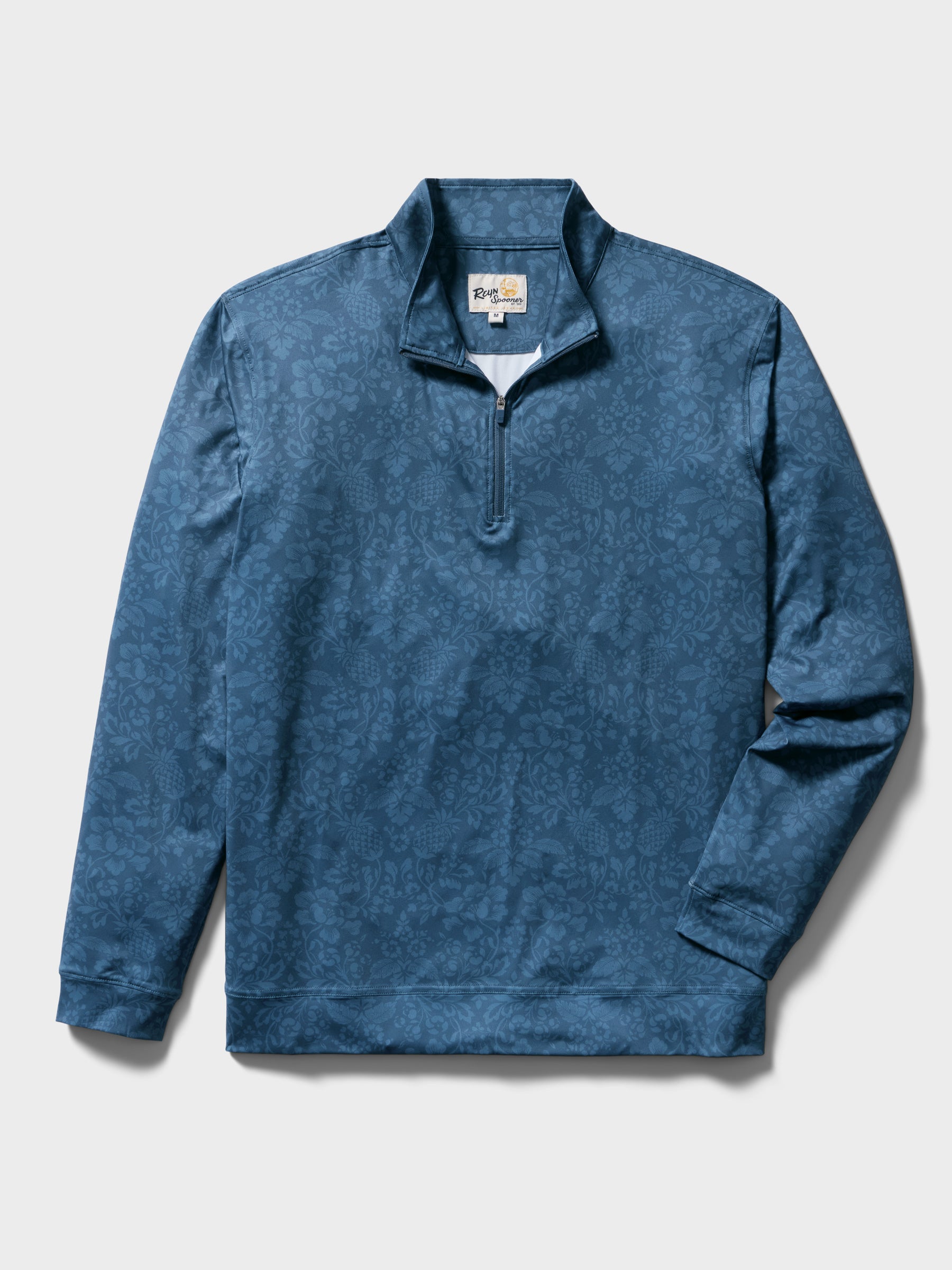 Reyn Spooner OAHU HARVEST PERFORMANCE QUARTER ZIP in BLUE