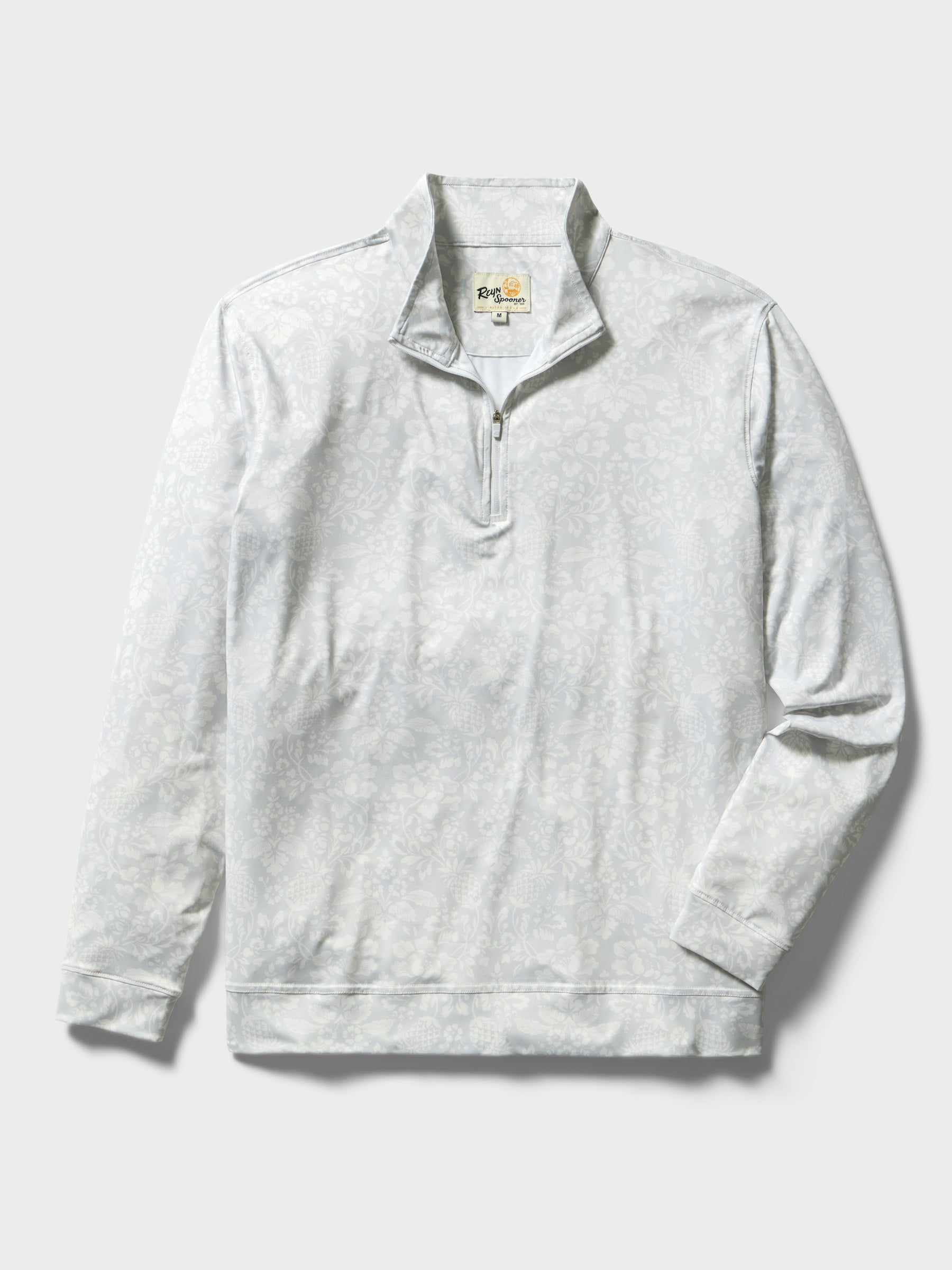 Reyn Spooner OAHU HARVEST PERFORMANCE QUARTER ZIP in GREY