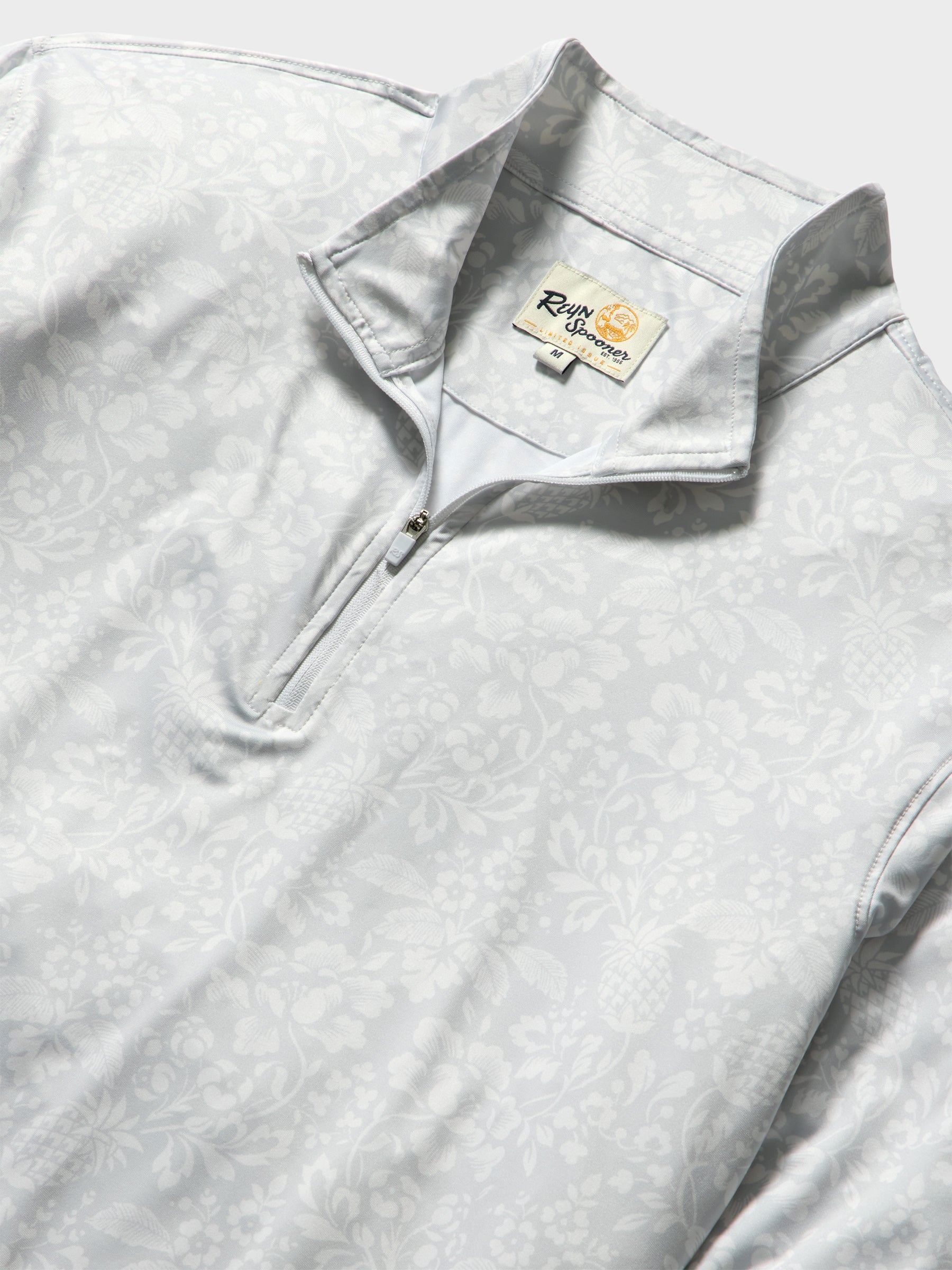 Reyn Spooner OAHU HARVEST PERFORMANCE QUARTER ZIP in GREY