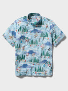 Reyn Spooner A LOONEY TUNES CHRISTMAS BUTTON FRONT in BLUE