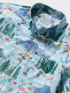 Reyn Spooner A LOONEY TUNES CHRISTMAS BUTTON FRONT in BLUE