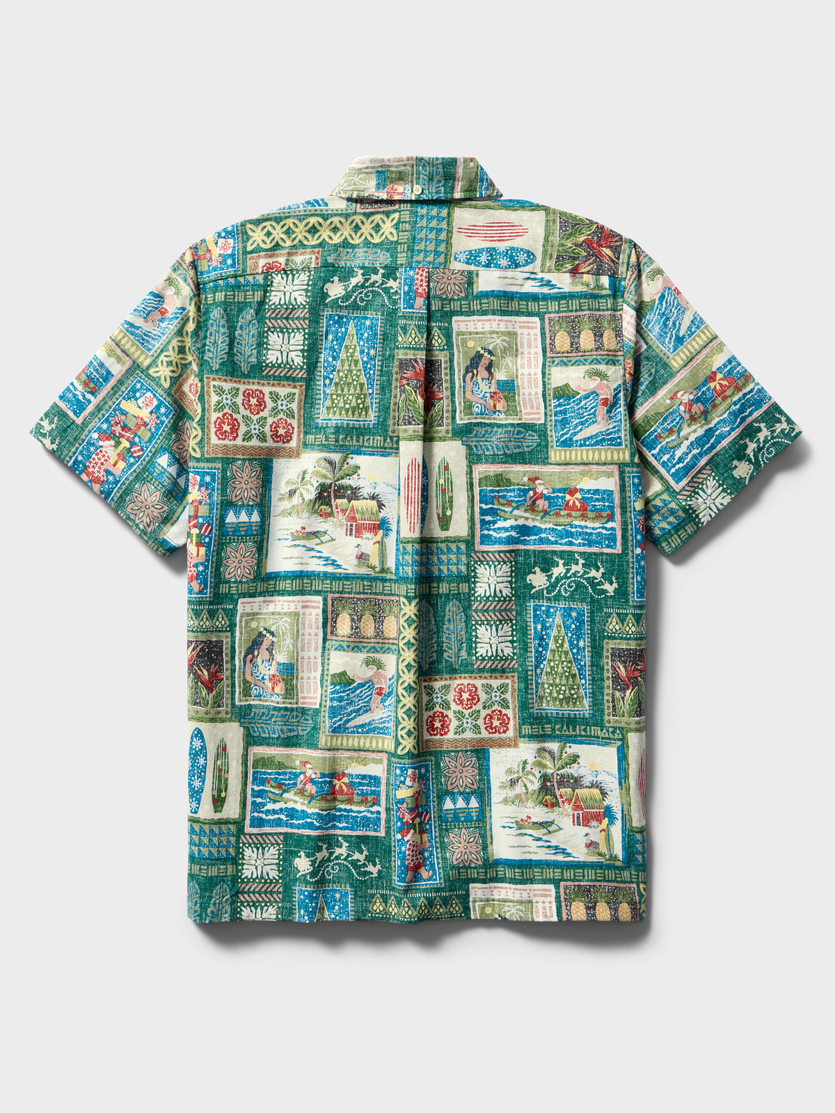 Reyn Spooner HAWAIIAN CHRISTMAS 2026 BUTTON FRONT in GREEN