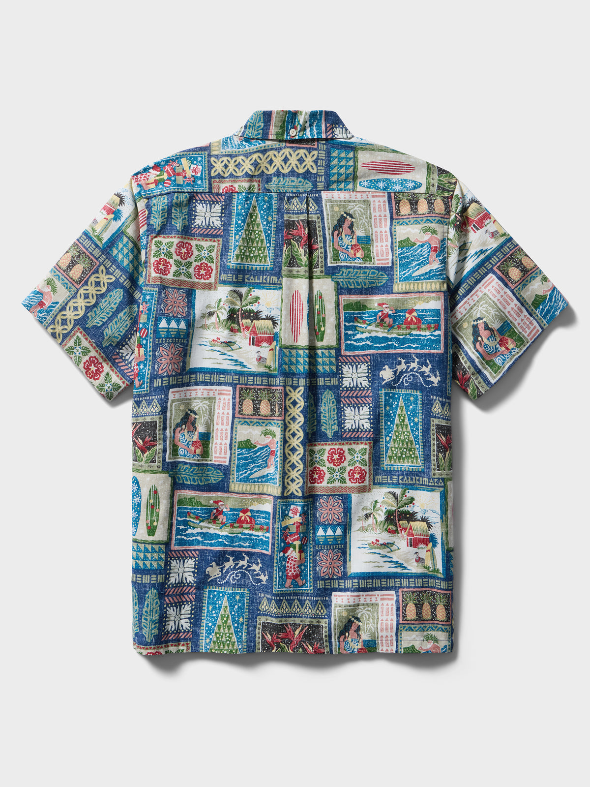 Reyn Spooner HAWAIIAN CHRISTMAS 2026 BUTTON FRONT in NAVY