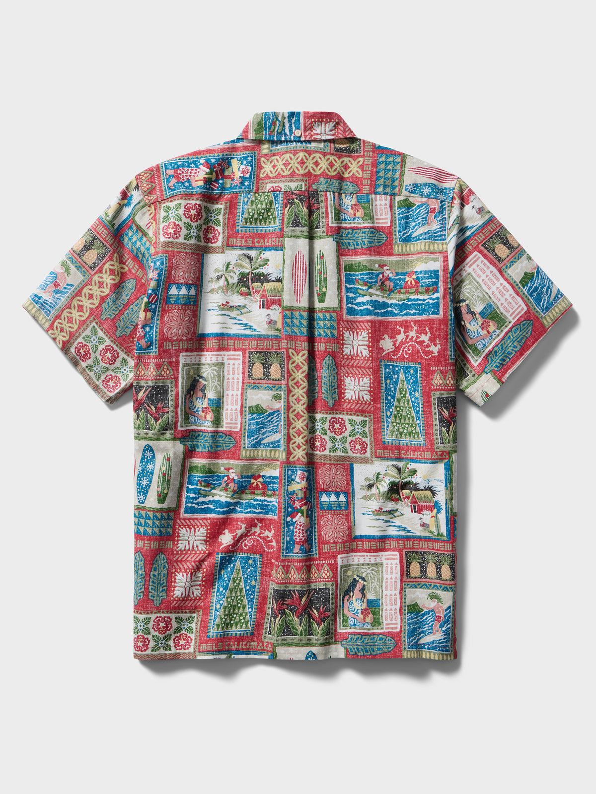 Reyn Spooner HAWAIIAN CHRISTMAS 2026 BUTTON FRONT in RED