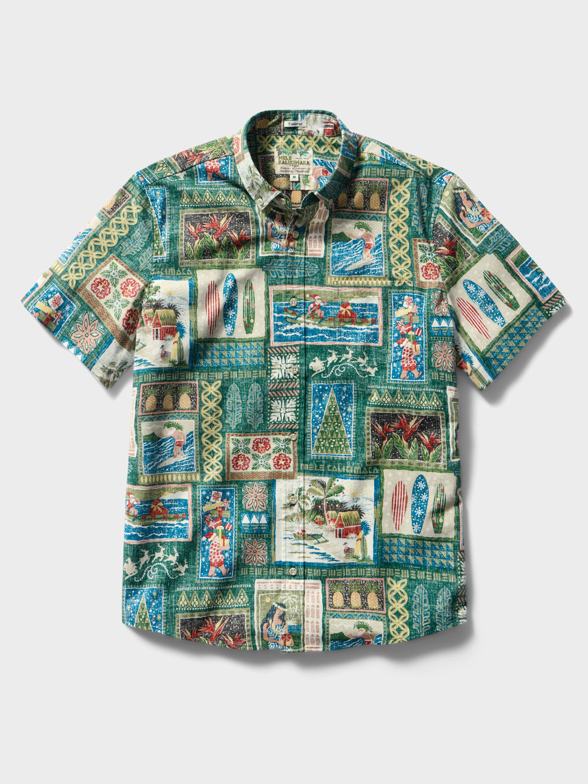Reyn Spooner HAWAIIAN CHRISTMAS 2026 TAILORED in GREEN