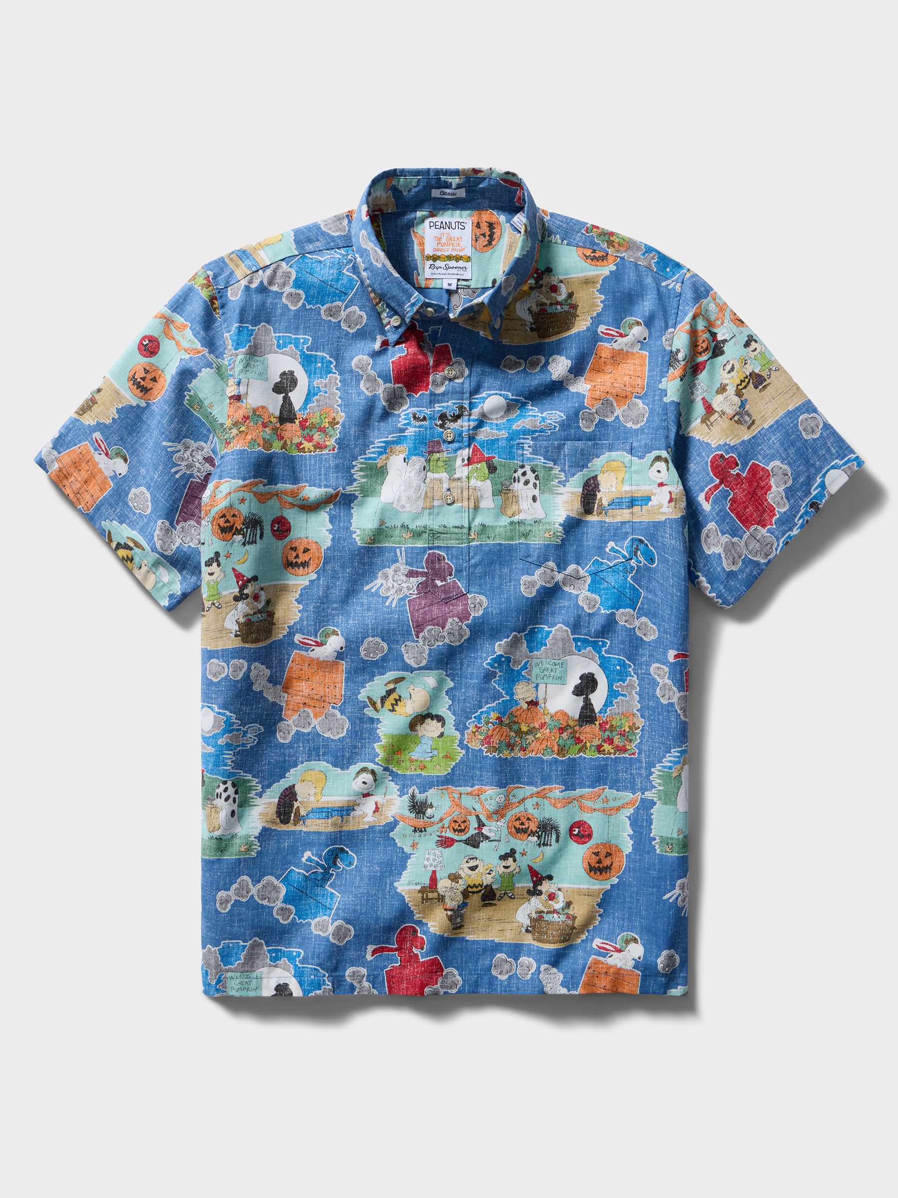 Reyn Spooner IT'S THE GREAT PUMPKIN, CHARLIE BROWN: 60TH ANNIVERSARY PULLOVER  in VINTAGE INDIGO
