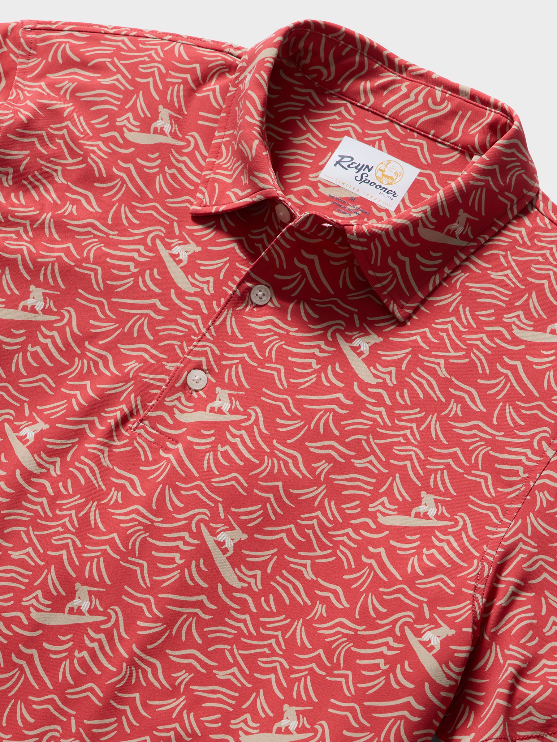Reyn Spooner ISLAND GLIDE PERFORMANCE POLO in VINTAGE RED