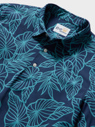 Reyn Spooner KALO LEAF PERFORMANCE POLO in NAVY