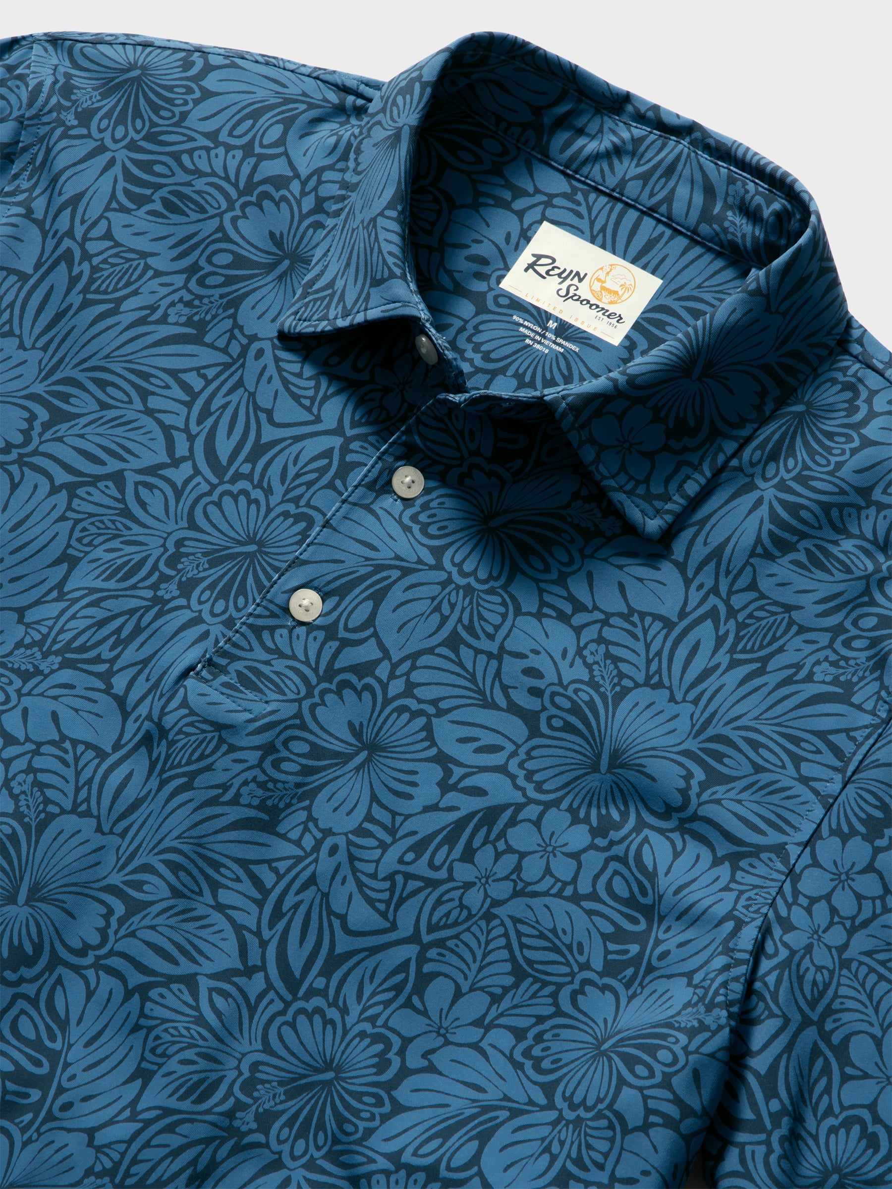 Reyn Spooner NAHELE PUA PERFORMANCE POLO in NAVY