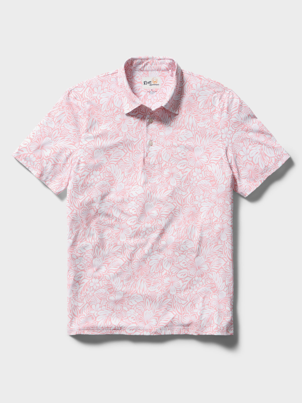 Reyn Spooner NAHELE PUA PERFORMANCE POLO in PINK