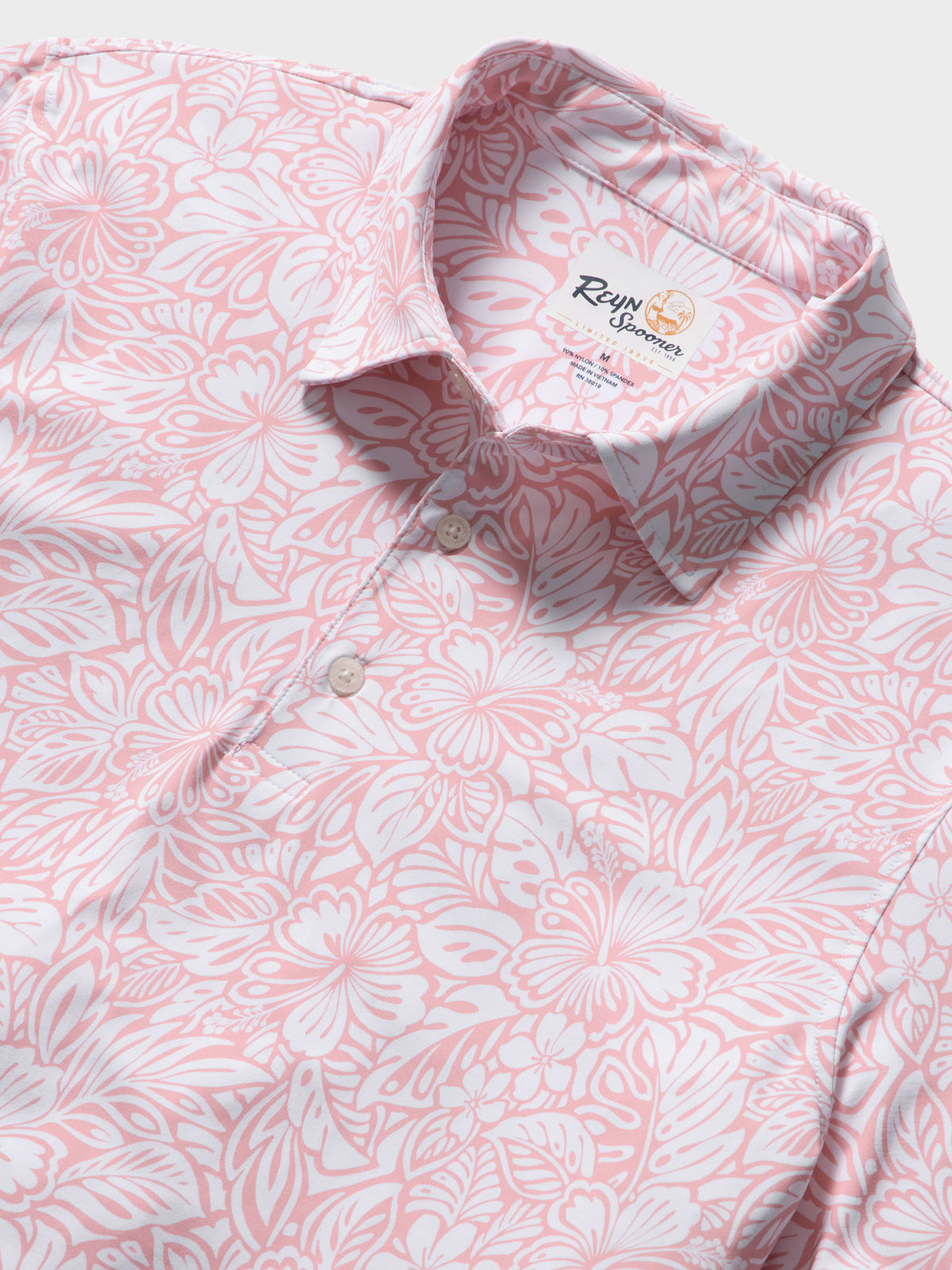 Reyn Spooner NAHELE PUA PERFORMANCE POLO in PINK